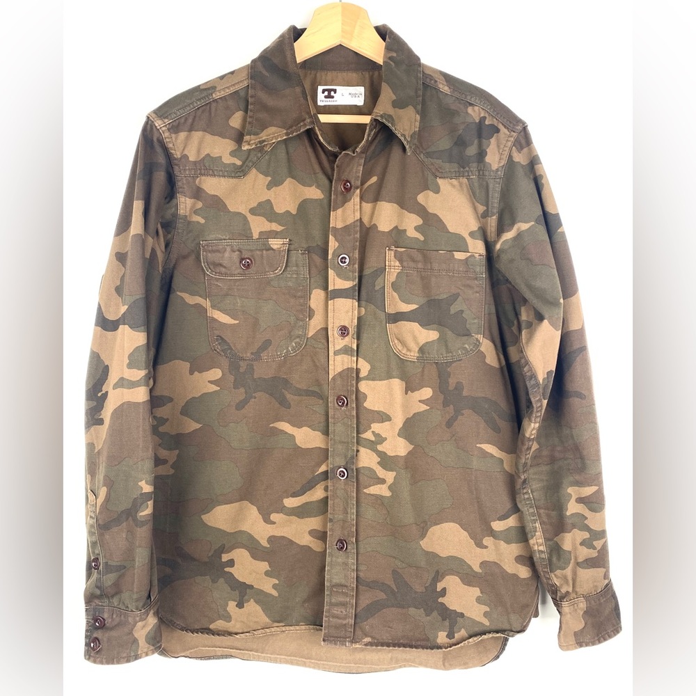 TELLASON Camo Shirt Jacket
